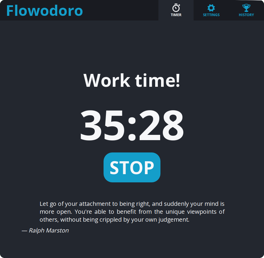Flowodoro interface